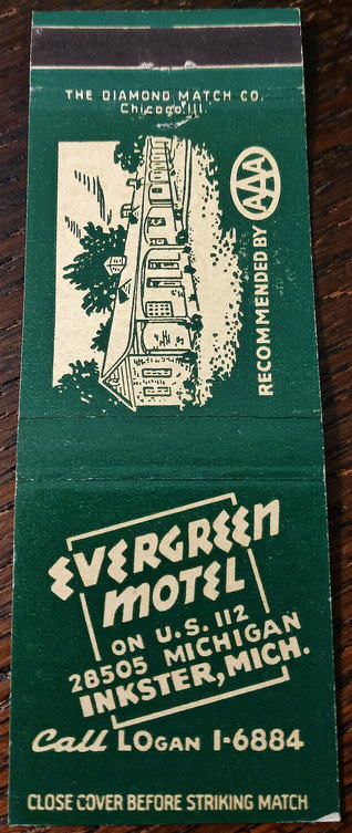 Evergreen Motel - Old Postcard And Promos (newer photo)